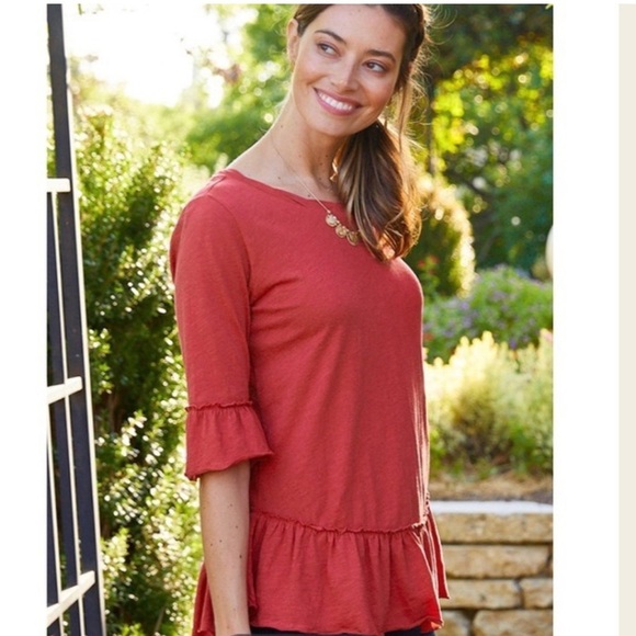 Matilda Jane rule the day ruffle tee size XXL in red - Picture 7 of 7